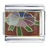 Multicolored Flower X2 Italian Charm