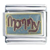 Gold Plated Mommy X2 Italian Charm