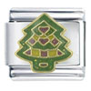 Hand Painted Christmas Tree X2 Italian Charm