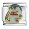 Hand   Painted  Festive Snowman X2 Italian Charm