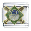 Baseball And Baseball Map X2 Italian Charm