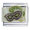 Hand Painted Mardi Gras Mask X2 Italian Charm