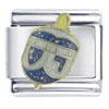 Dreidel Blue X2 Italian Charm