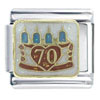 70th Birthday X2 Italian Charm