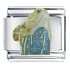 Mary &amp; Baby Jesus Blue X2 Italian Charm