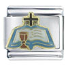 Bible And Chalice X2 Italian Charm
