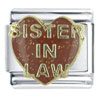 Sister In Law Heart X2 Italian Charm