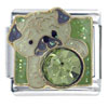 Pug August Peridot Color X2 Italian Charm