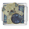 Pug December Blue Zircon Color X2 Italian Charm