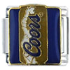 Golden Coors Beer Can Licensed Italian Charm