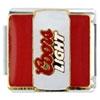 White Coors Light Beer Can Licensed Italian Charm