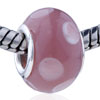  Pink  Dots Translucent  Murano   Glass  European Beads