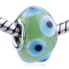 Green Blue Spots Jenny Murano Glass European Beads