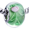 Green Lotus Linda Murano Glass European Beads
