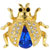 Gold Plated Beetle Animal Brooch