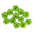 Green Flower Silver Foil