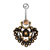 Pale Topaz And Gold Heart Belly Navel Rings