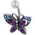 Purple Crystal Filigree Butterfly Belly Navel Rings