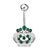 Green Crystal Royal Monarch Crown Belly Navel Rings