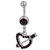 Red Crystal Love Heart Belly Navel Rings