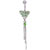 Star Tasseled Green Crystal Butterfly Belly Navel Rings