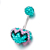 316L Surgical Steel May Birthstone Shining Ball And Heart