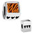 Tiger Skin Photo Heart European Beads