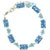 Aqua Tropical Flower Fimo Bracelet