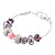 Mother Day Gifts Amethyst Purple Murano Glass Silver Tone Beads Set Bracelet Bead Bracelets