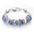 Red Spots Blue Stripes Murano Glass And Silver Pandora European Beads