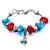 Red And Blue Mixed Dangle Style Pandora Beaded Bracelet