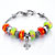 Red And Peridot Mixed Dangle Style Pandora Beaded Bracelet