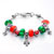 Red And Green Mixed Dangle Style Pandora Beaded Bracelet