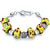 Metal And Yellow Murano Glass Mixed Fit All Brands Beaded Bracelet