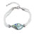 White Bead With Blue Murano Glass Necklace