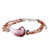 Lavender Purple Twist Leaf Murano Glass Necklace