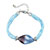 Blue And Purple Twist Leaf Murano Glass Necklace