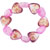 Pink And Orange Heart Necklace