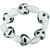 White And Black Speckled Heart Shape Necklace