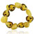 Yellow And Black Speckled Heart Necklace