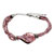 Purple Murano Glass Twist Drop Charm Bracelets