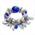Blue Evil Eyes Dangle Many Small Items Bracelet