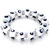 White Against Dots Beads Bracelet