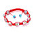 Pink Blue And Pale Beads On Red Cotton Rope Adjustable Shamballa Bracelet Bead Bracelets
