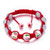 Pink Murano Glass On Red Cotton Rope Adjustable Shamballa Bracelet Bead Bracelets