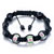 Clear Green And Pink Beads On Black Cotton Rope Adjustable Shamballa Bracelet Bead Bracelets