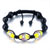 Yellow And Black Pattern Adjustable Shamballa Bracelet Bead Bracelets