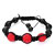 Triple Red Ball Rhinestone Adjustable Shamballa Bracelet Bead Bracelets