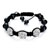 Triple White Disco Ball Rhinestone Adjustable Shamballa Bracelet Bead Bracelets