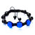 Triple Sapphire Disco Ball Rhinestone Adjustable Shamballa Bracelet Bead Bracelets